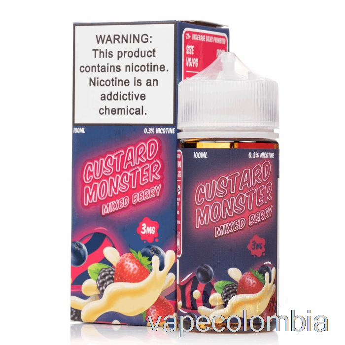 Kit Completo De Vapeo De Bayas Mixtas - Custard Monster - 100ml 0mg